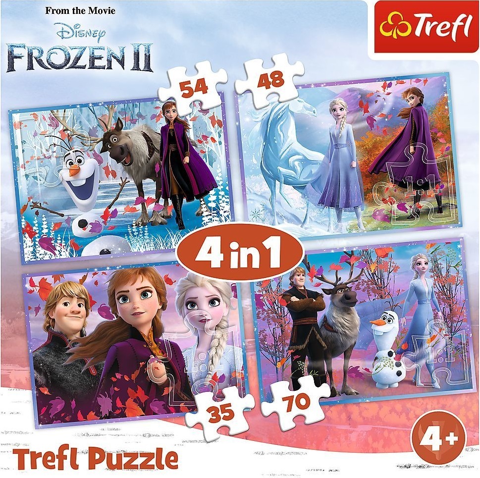 Пазлы Trefl Frozen Путешествие в неизвестное 207 элементов (5900511343236) фото 
