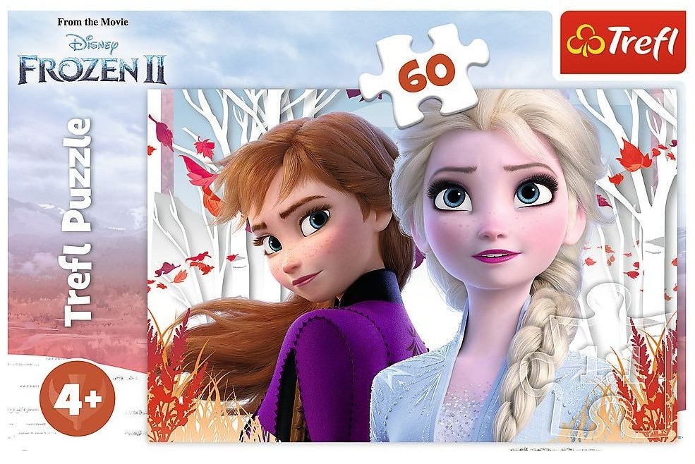Пазлы Trefl Frozen Очарованный мир Анны и Эльзы 60 элементов (5900511173338) фото 