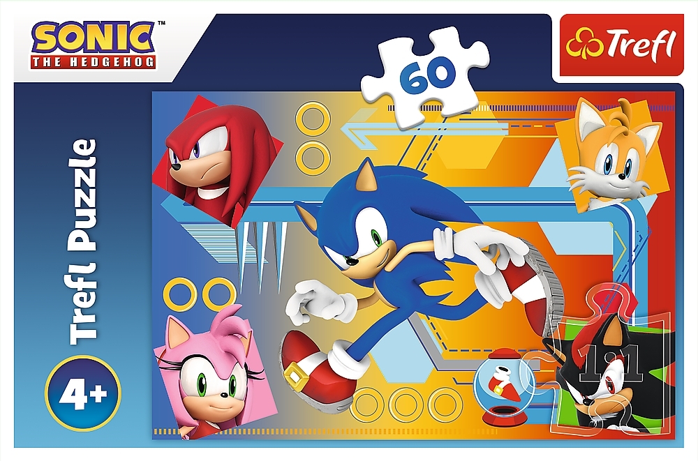 Trefl Пазлы "60" Sonic Соник в действии (5900511173871) фото 