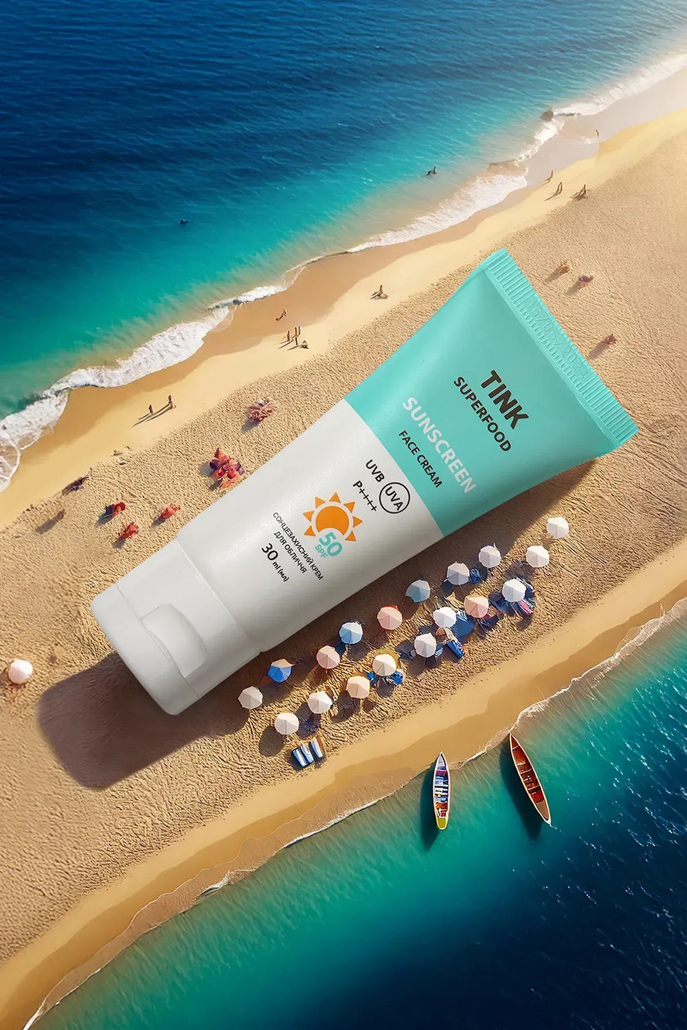 Сонцезахисний крем для обличчя SPF 50 Tink 30 млфото