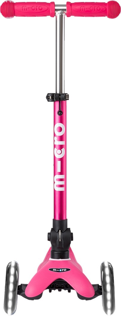 Самокат Micro складний серії Mini Deluxe Foldable LED – Рожевий (MMD197)фото