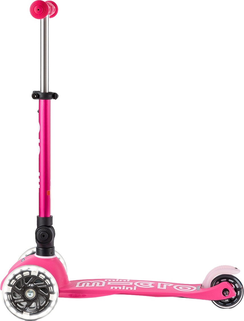 Самокат Micro складний серії Mini Deluxe Foldable LED – Рожевий (MMD197)фото