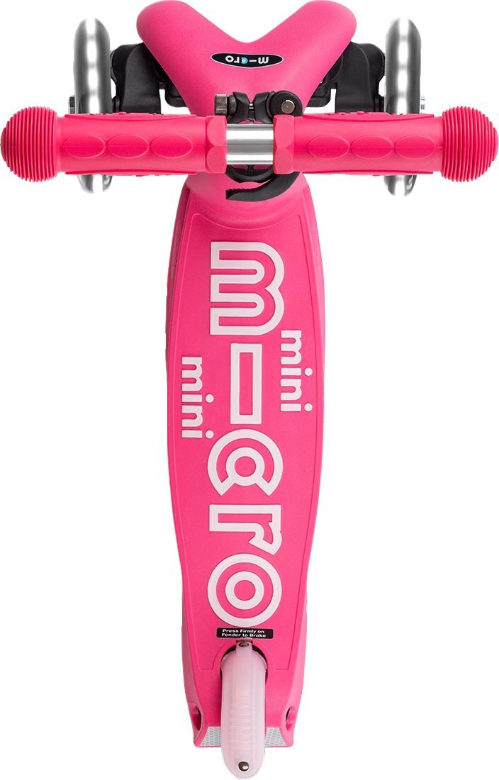 Самокат Micro складний серії Mini Deluxe Foldable LED – Рожевий (MMD197)фото