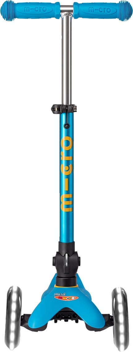 Самокат Micro складний серії Mini Deluxe Foldable LED – Блакитний океан (MMD200)фото