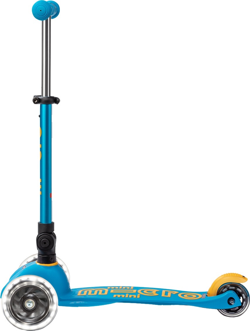 Самокат Micro складний серії Mini Deluxe Foldable LED – Блакитний океан (MMD200)фото