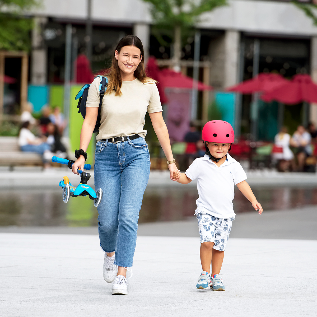 Самокат Micro складний серії Mini Deluxe Foldable LED – Блакитний океан (MMD200)фото