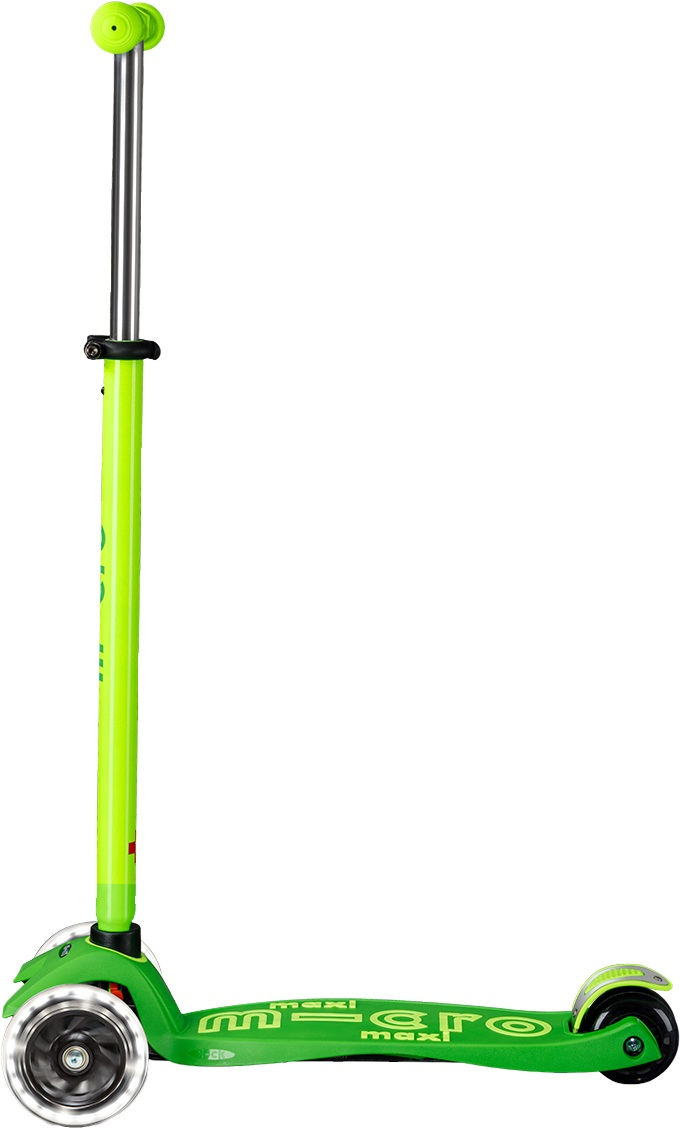 Самокат Micro серії Maxi Deluxe Neon LED – Зелений папуга (MMD232)фото