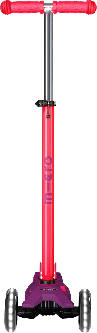 Самокат Micro серії Maxi Deluxe Neon LED – Ультра рожевий (MMD233)фото