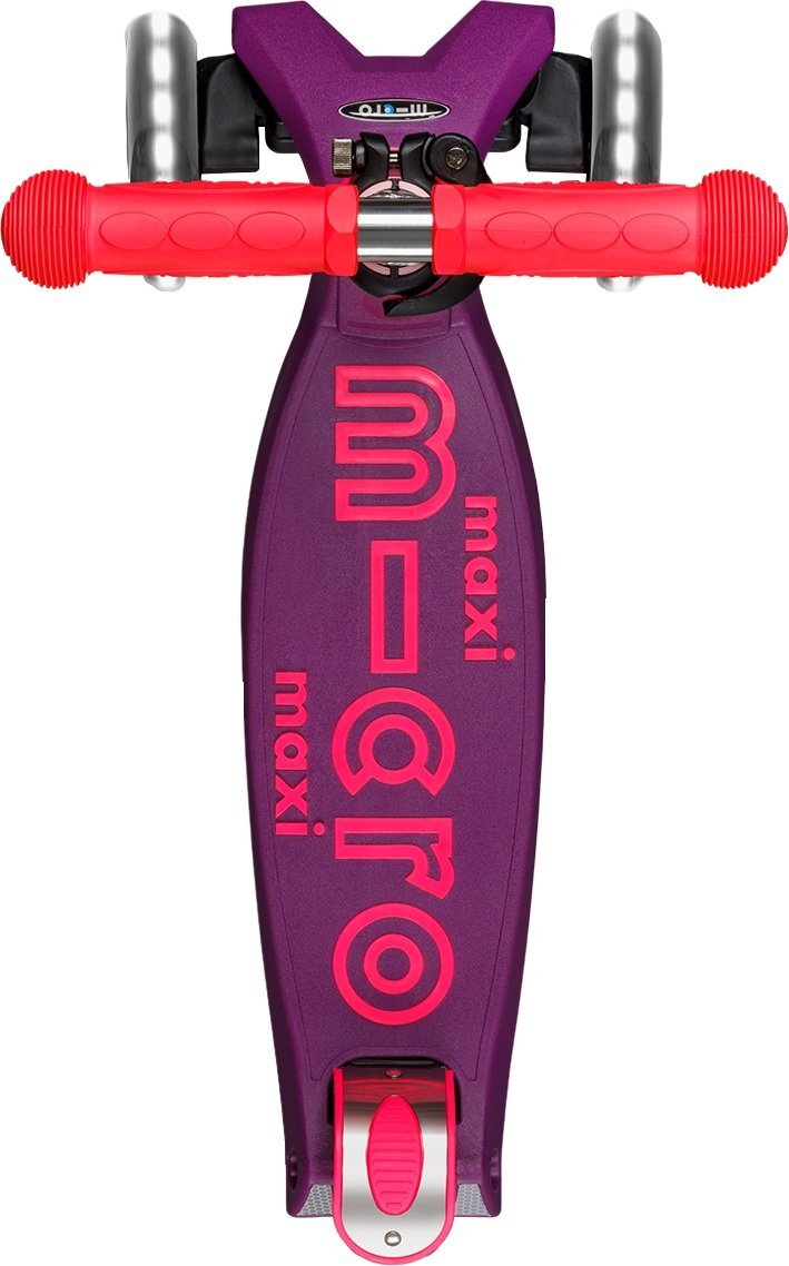 Самокат Micro серії Maxi Deluxe Neon LED – Ультра рожевий (MMD233)фото