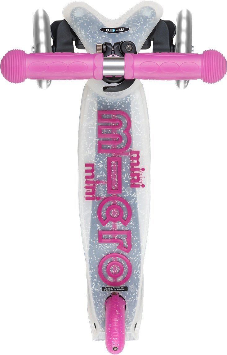Самокат Micro складной серии Mini Deluxe Foldable Orion Glow LED – Розовый (MMD373) фото 