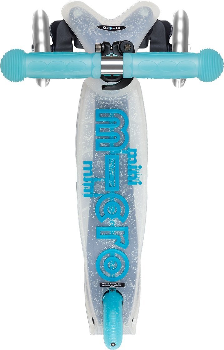 Самокат Micro складной серии Mini Deluxe Foldable Orion Glow LED – Синий (MMD374) фото 5