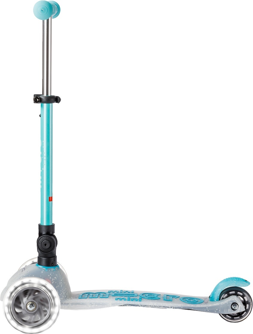 Самокат Micro складной серии Mini Deluxe Foldable Orion Glow LED – Синий (MMD374) фото 2