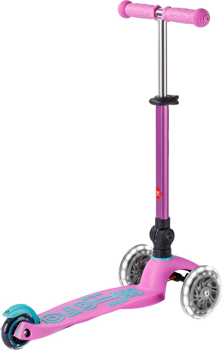 Самокат Micro складний серії Mini Deluxe Foldable LED – Лавандовий (MMD398)фото