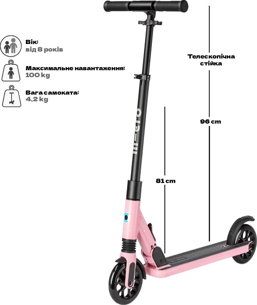 Самокат Micro складаний серії Sprite Suspension – Рожевий (SA0248)фото