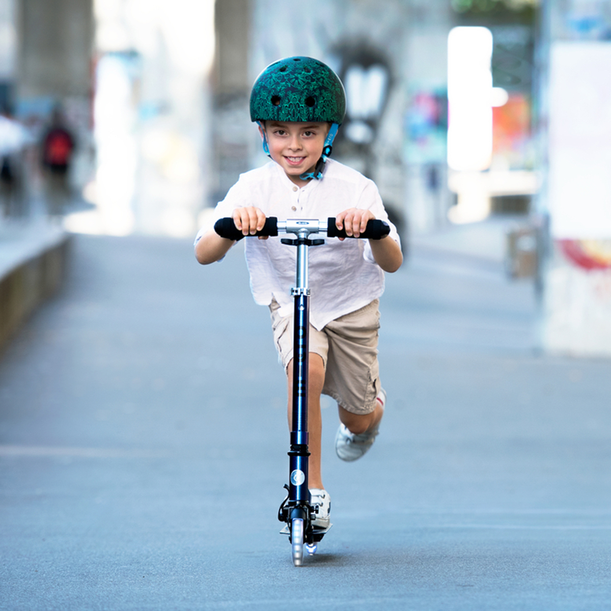 Самокат Micro серії Sprite LED – Перламутровий мікс (SA0294)фото
