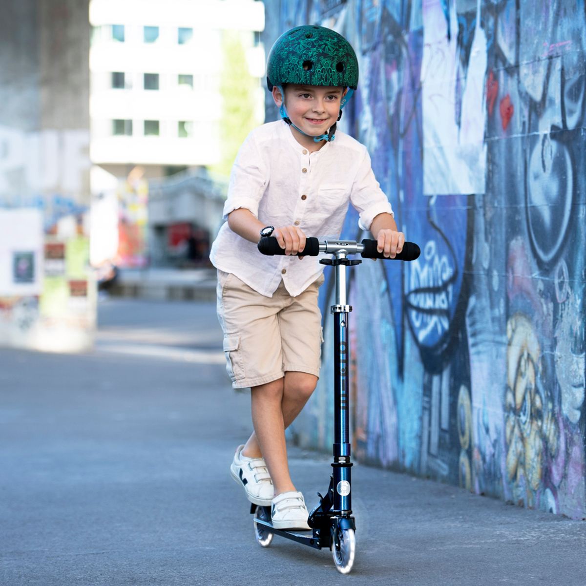 Самокат Micro серії Sprite LED – Перламутровий мікс (SA0294)фото