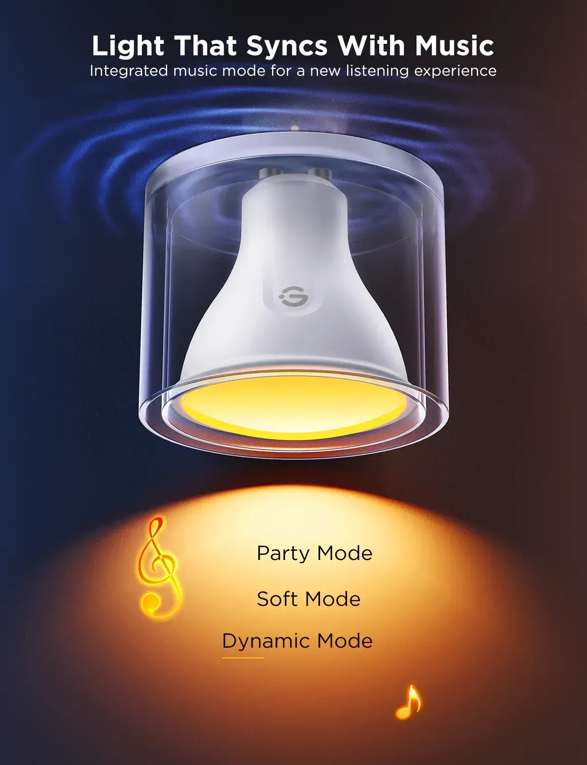 Набір ламп Govee GU10 Smart LED Bulb, RGBWW, WI-FI/Bluetooth, білий (B600D3C1)фото3