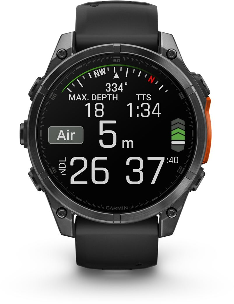 Смарт-годинник Garmin Fenix 8 47mm AMOLED SlateGray Steel/Black (010-02904-00)фото