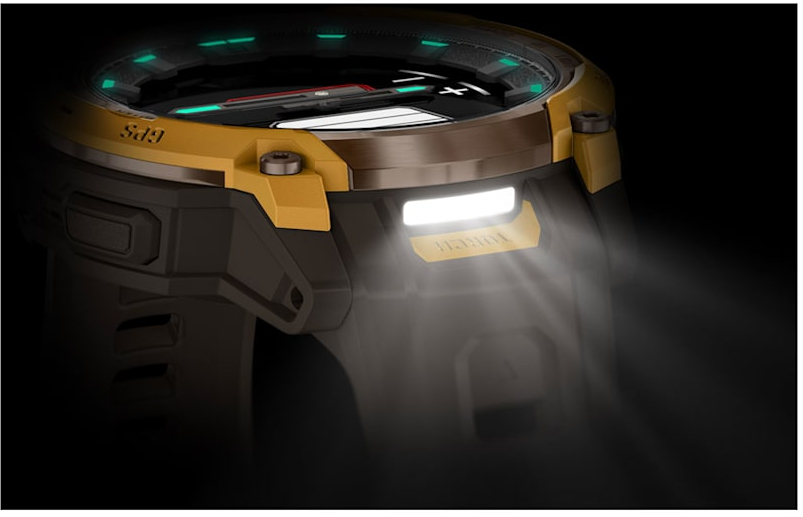 Смарт-годинник Garmin Instinct Crossover AMOLED BronzeSunburst/Cocoa (010-03398-01)фото