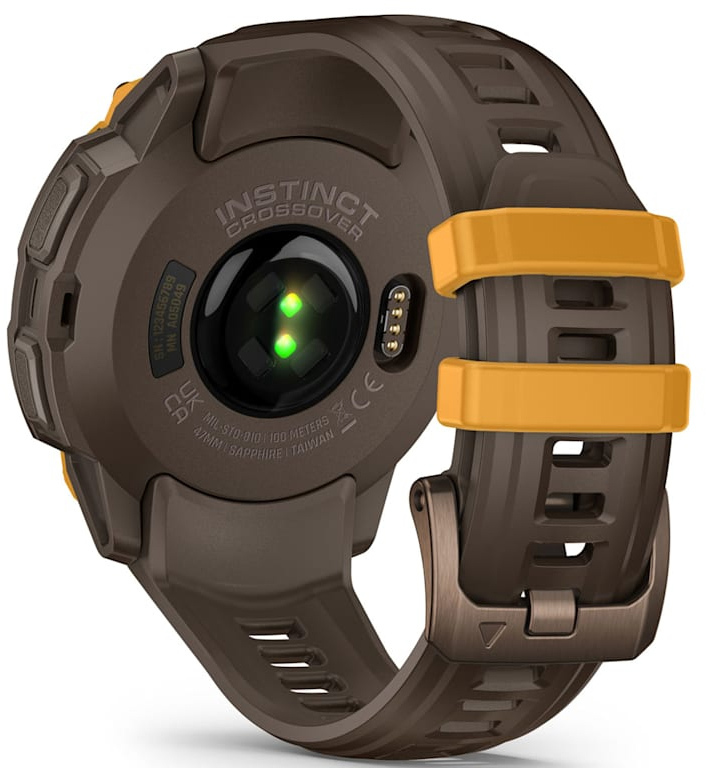 Смарт-годинник Garmin Instinct Crossover AMOLED BronzeSunburst/Cocoa (010-03398-01)фото