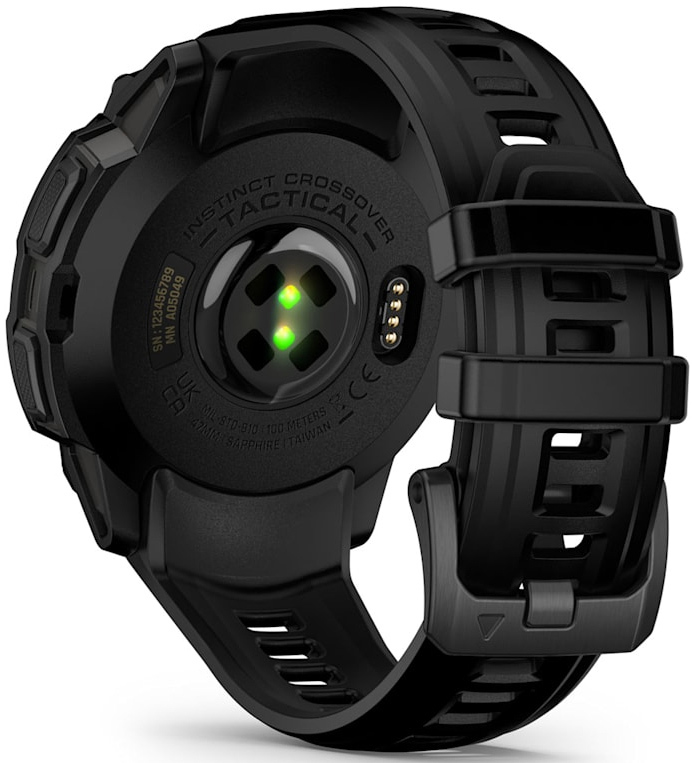 Смарт-годинник Garmin Instinct Crossover AMOLED Tactical Black/Black (010-03398-02)фото