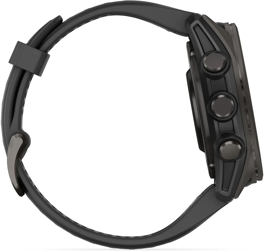 Смарт-часы Garmin Fenix 8 43mm AMOLED Saph CrbnGry Ti/Blk Blk/PebblGryBnd (010-02903-21) фото 