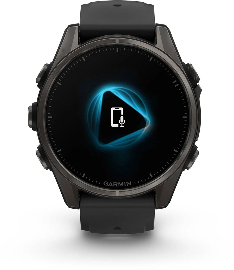 Смарт-часы Garmin Fenix 8 43mm AMOLED Saph CrbnGry Ti/Blk Blk/PebblGryBnd (010-02903-21) фото 