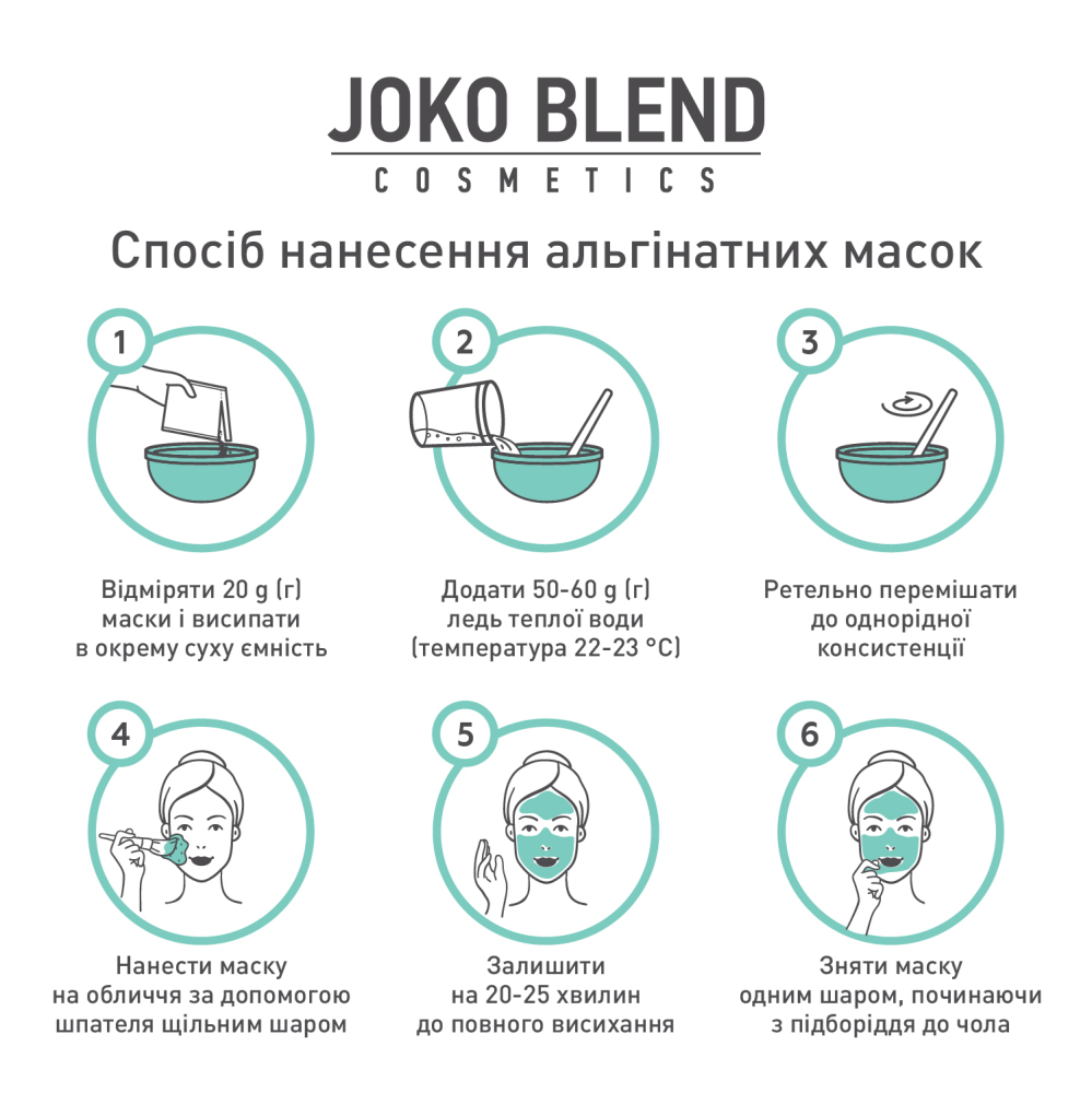 Альгінатна маска Joko Blend з чорницею і ацеролою 20 гфото