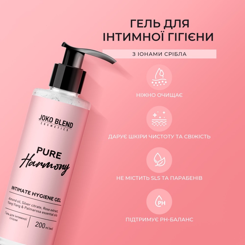 Гель для интимной гигиены Joko Blend с ионами серебра 200 мл фото 
