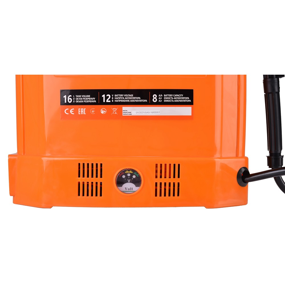 Опрыскиватель аккумуляторный SEQUOIA SAS16 16л 12В 1х8А·час (SAS16) фото 