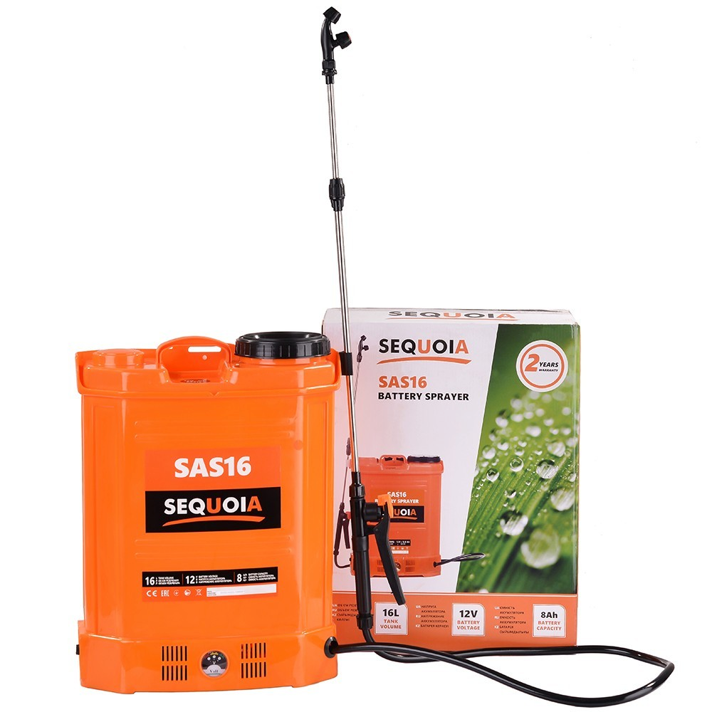 Опрыскиватель аккумуляторный SEQUOIA SAS16 16л 12В 1х8А·час (SAS16) фото 