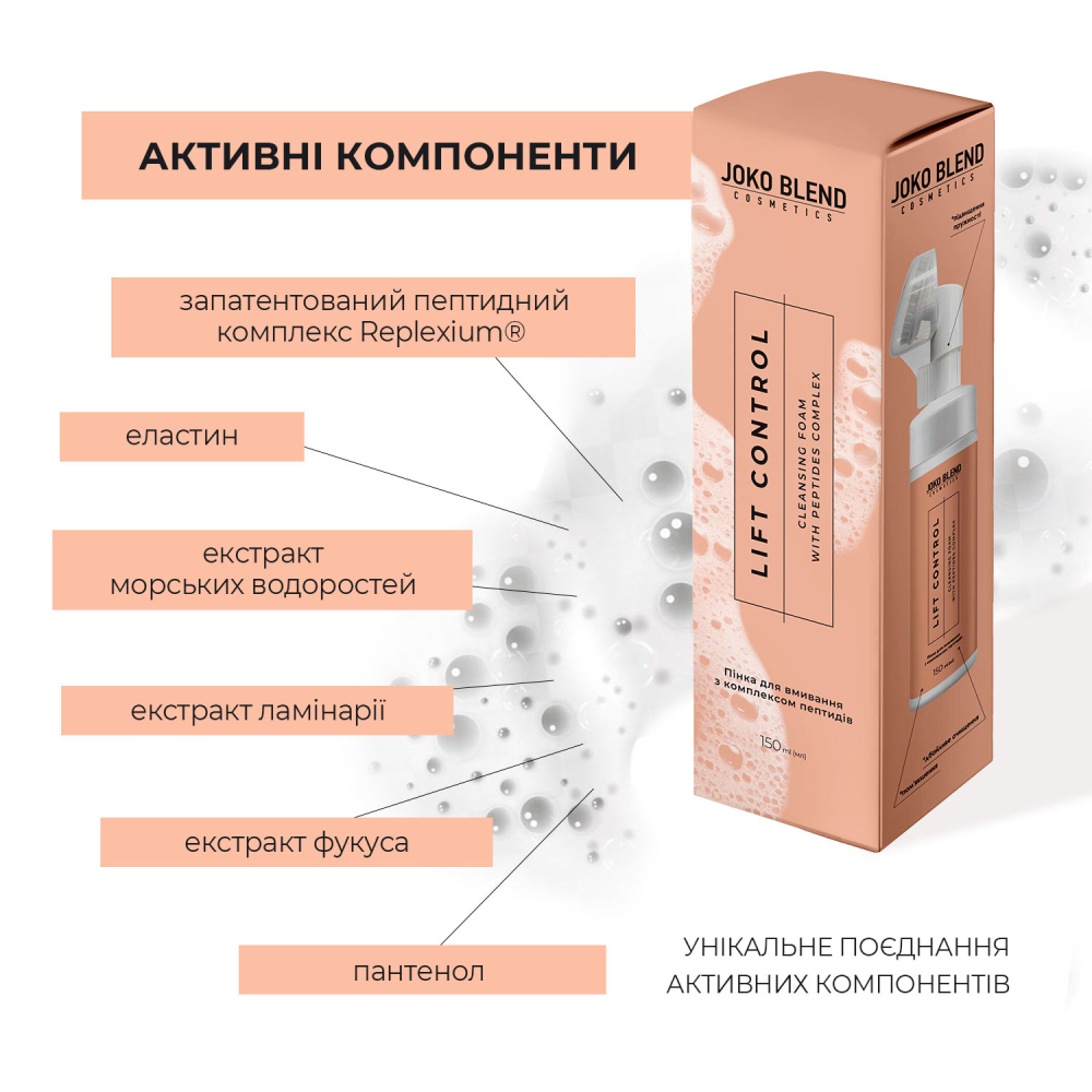 Пенка для умывания Joko Blend Lift Control с комплексом пептидов 150 мл фото 