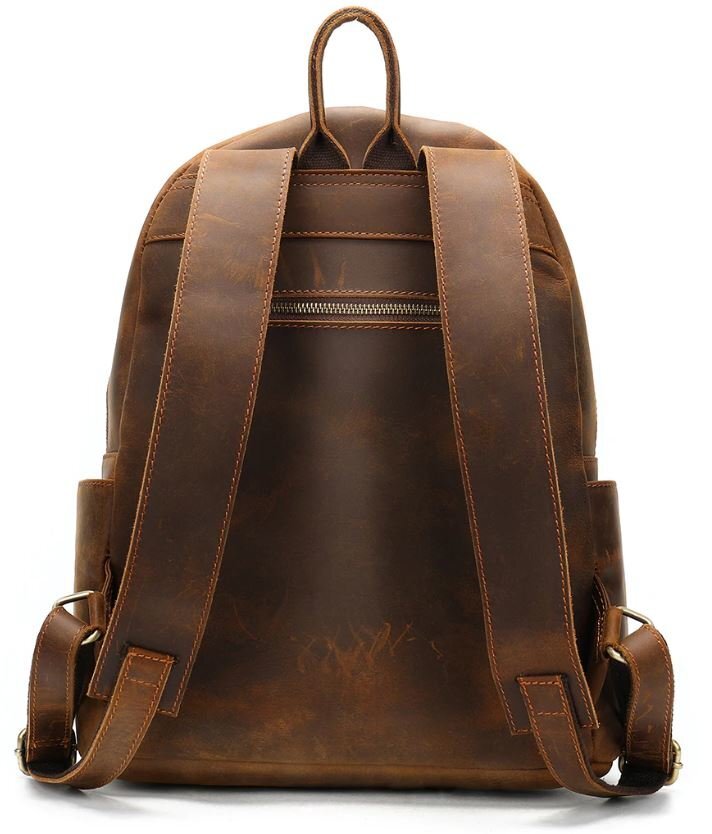 Рюкзак кожаный Vintage 14699 коричневый фото6