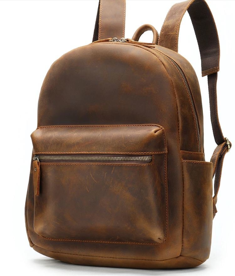 Рюкзак кожаный Vintage 14699 коричневый фото9