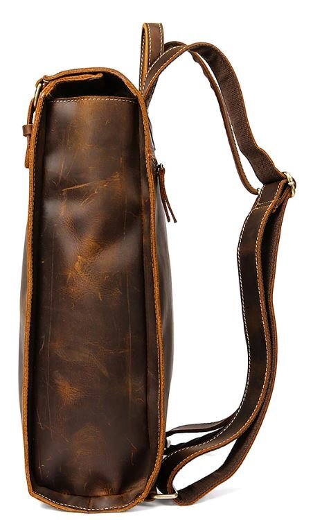 Рюкзак кожаный Vintage 14796 коричневый фото6