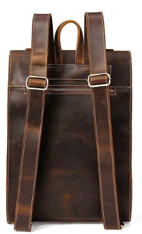 Рюкзак кожаный Vintage 14796 коричневый фото7