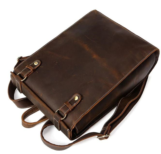 Рюкзак кожаный Vintage 14796 коричневый фото11