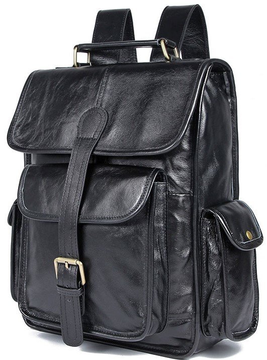 Рюкзак кожаный Vintage 14967 черный фото6