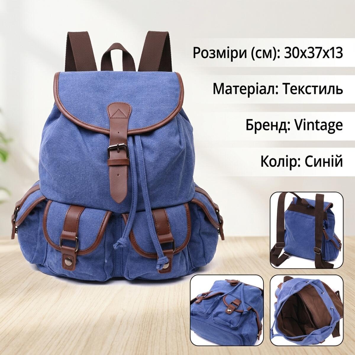 Рюкзак Vintage 22154 синий фото9