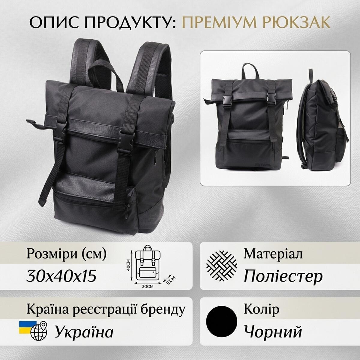Рюкзак Fabra 22582 черный фото12