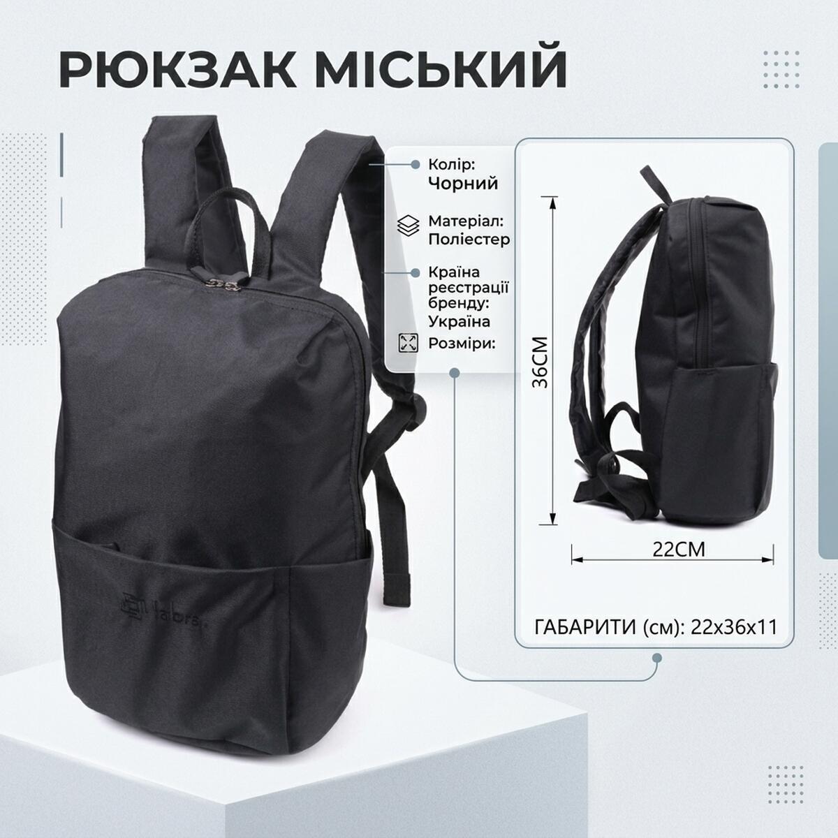 Рюкзак Fabra 22584 черный фото11