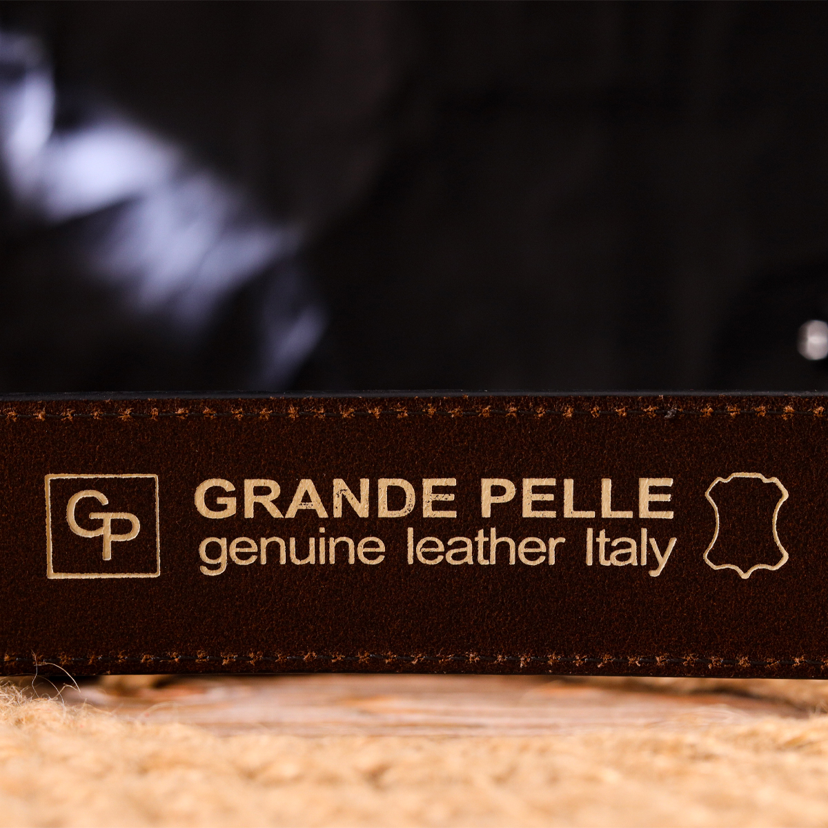 Ремінь чоловічий шкіряний Grande Pelle 21460 коричневий фото10