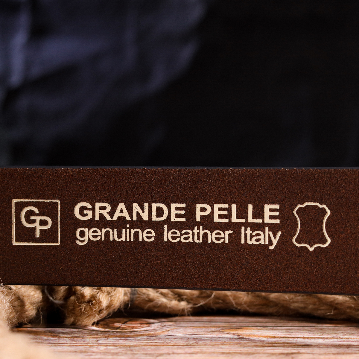 Ремінь чоловічий шкіряний Grande Pelle 21461 коричневий фото12