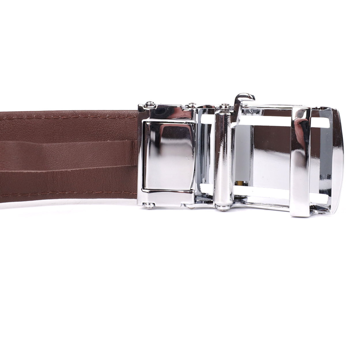 Ремень мужской кожаный Crocodile Leather 18235 коричневый фото8