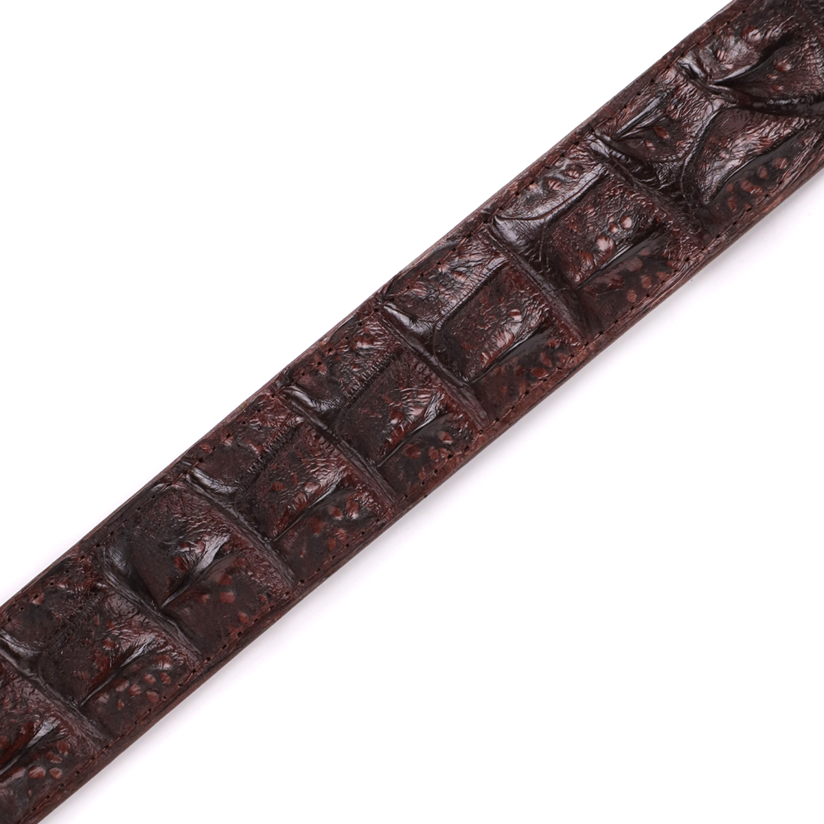 Ремень мужской кожаный Crocodile Leather 18235 коричневый фото10