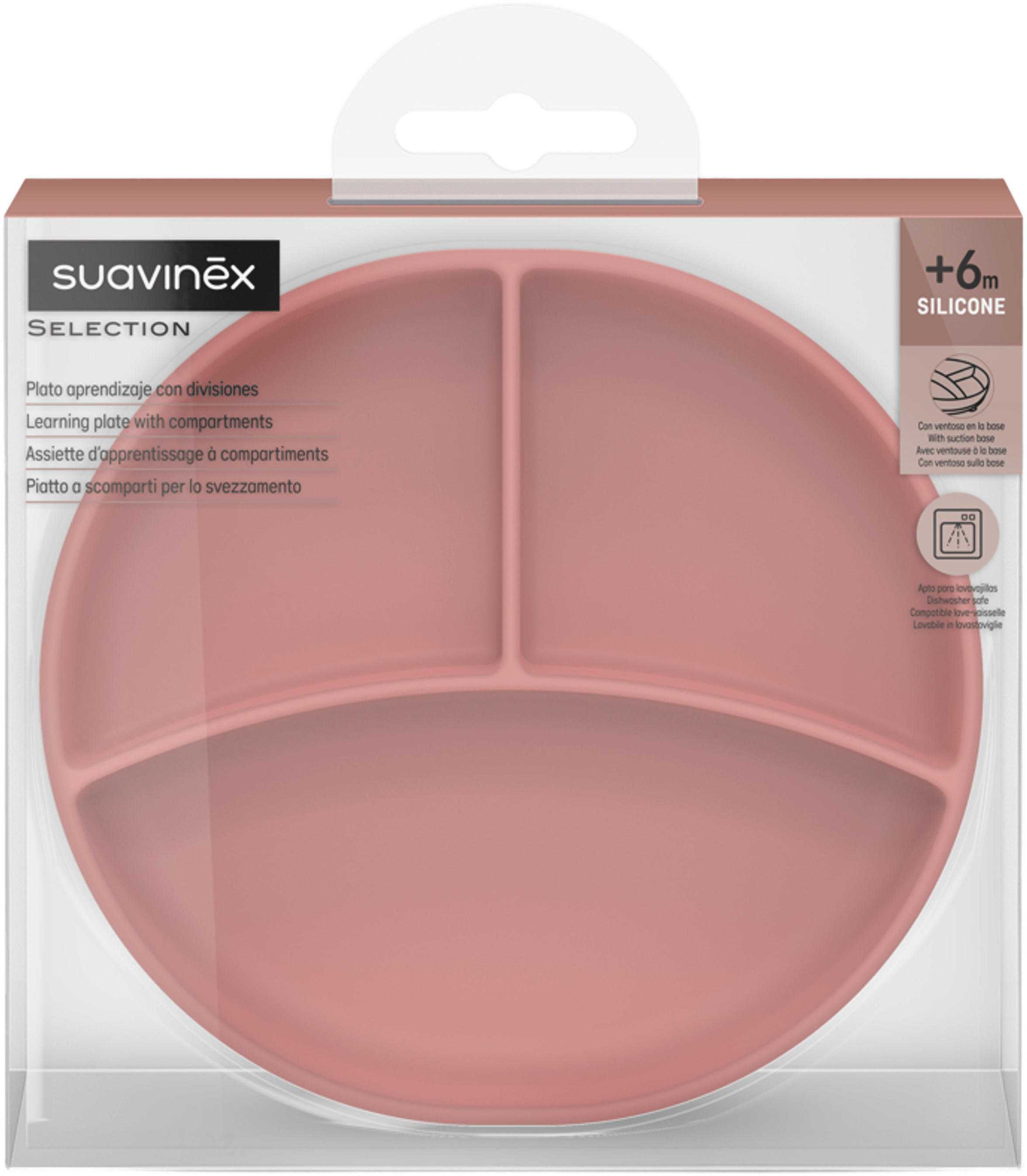 Тарелка силиконовая Suavinex "Colour Essence" розовая (402916) фото3