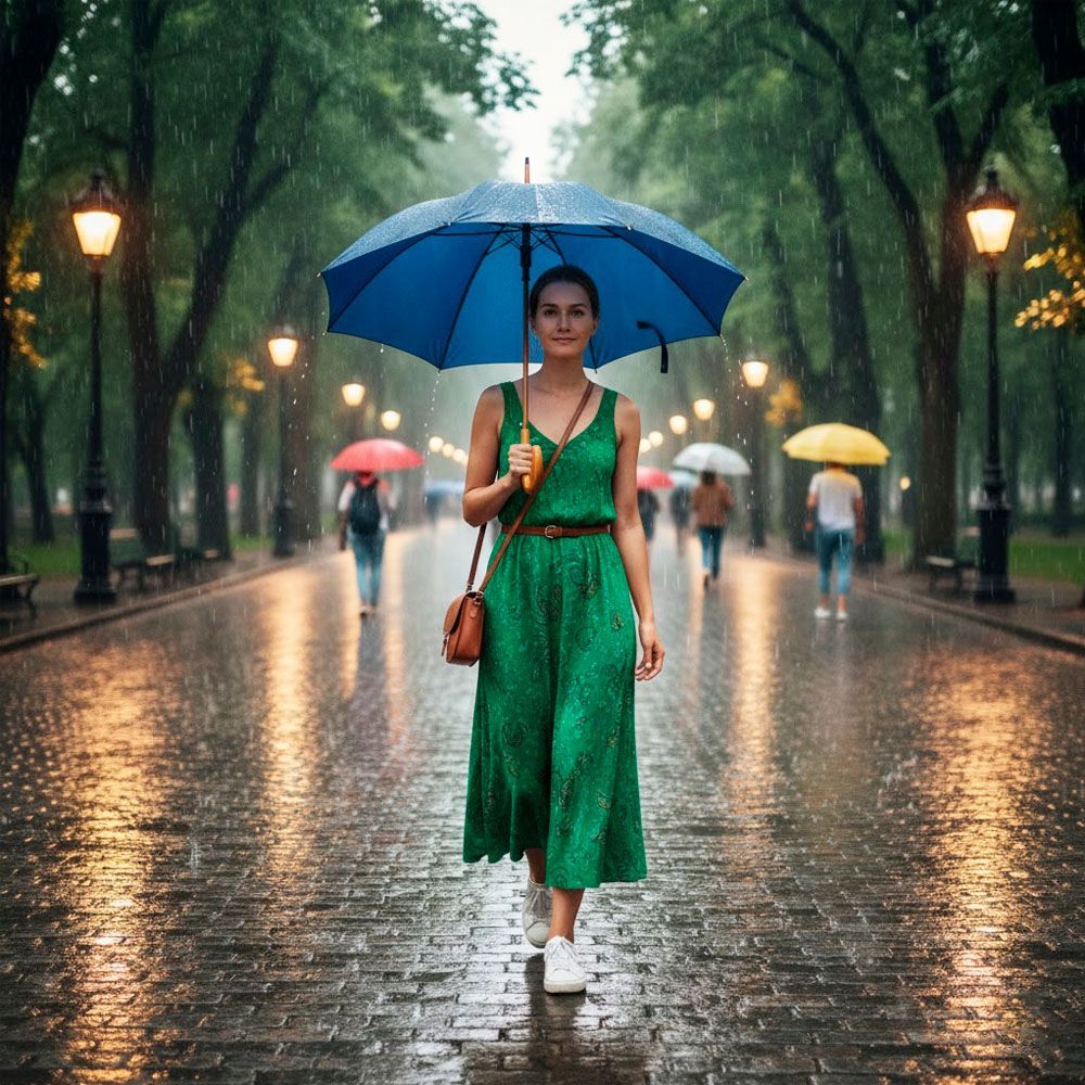 Парасоля-тростина Bergamo Toprain 4513104 синяфото5