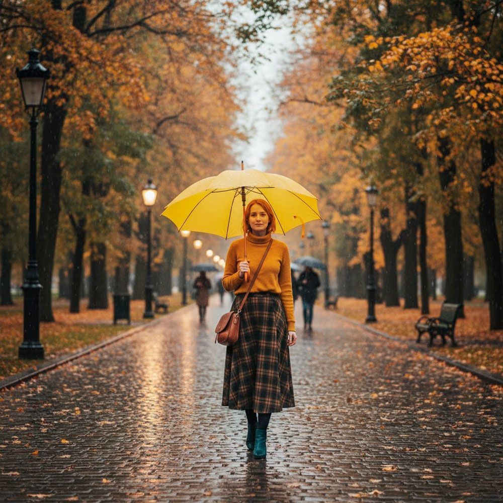 Парасоля-тростина Bergamo Toprain 4513108 жовтафото