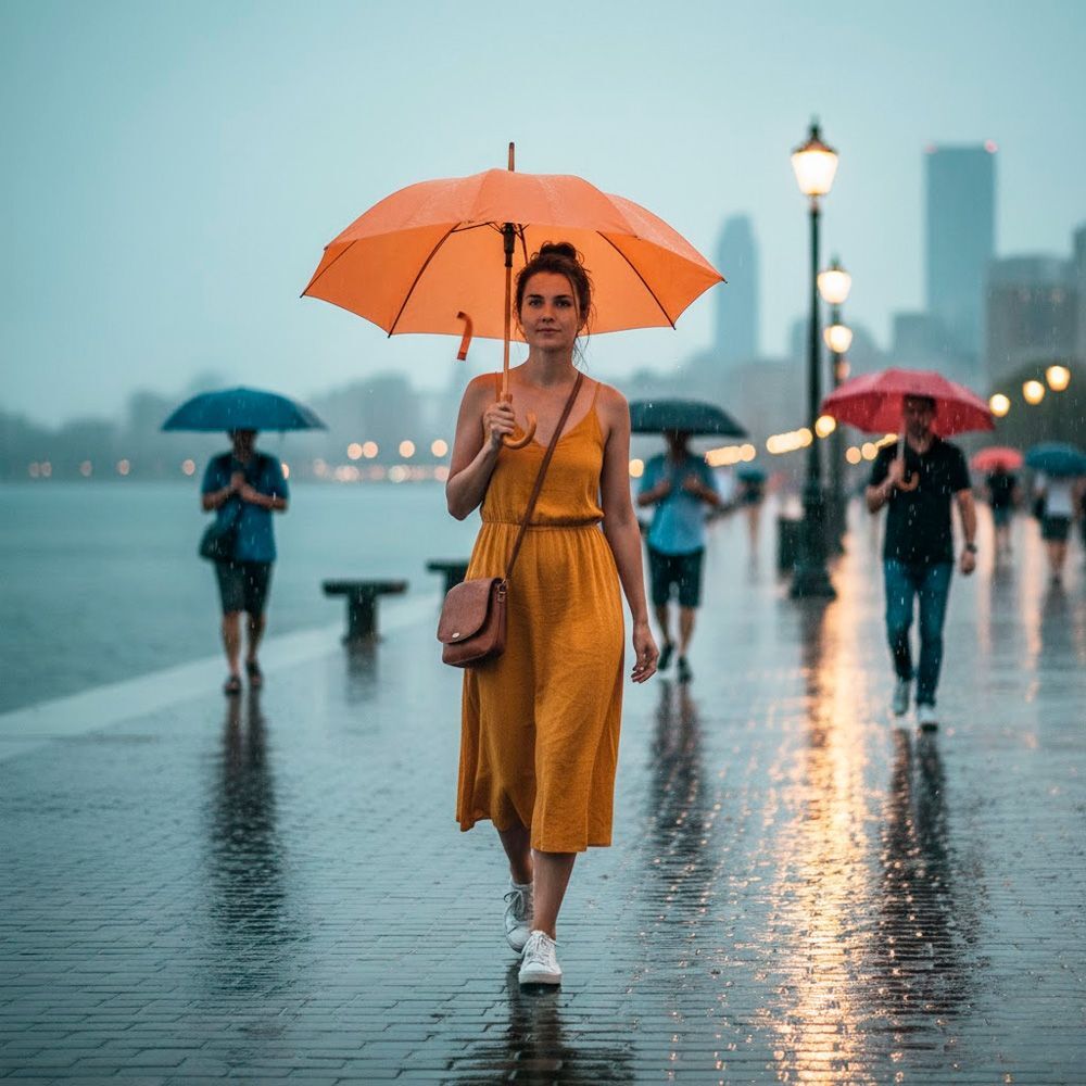 Парасоля-тростина Bergamo Toprain 4513110 помаранчевафото5