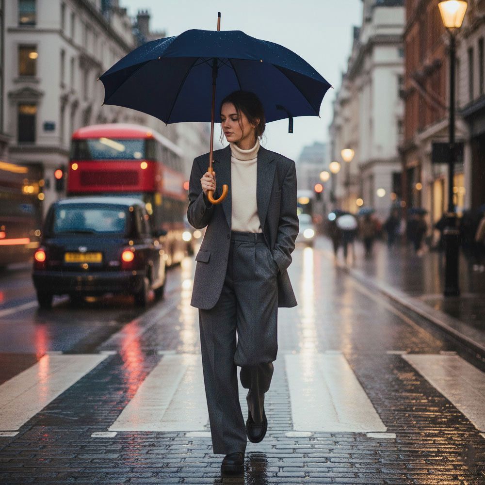 Парасоля-тростина Bergamo Toprain 4513144 темно-синяфото